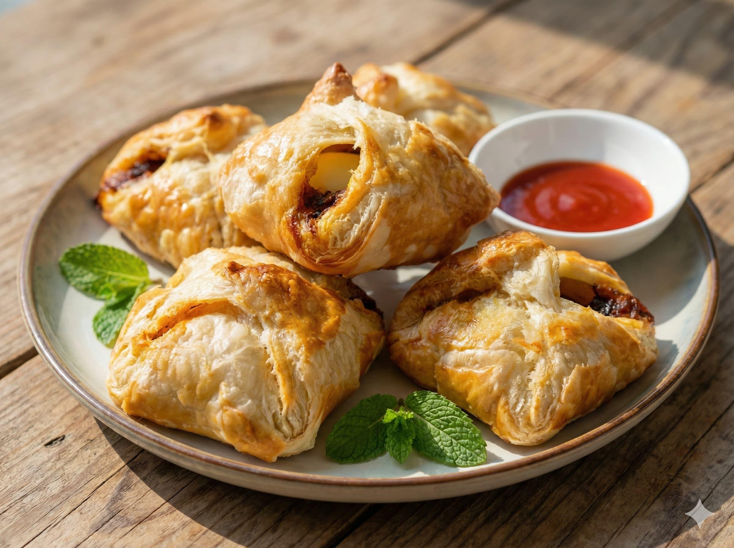 Egg and Caramelised Onion Pastry